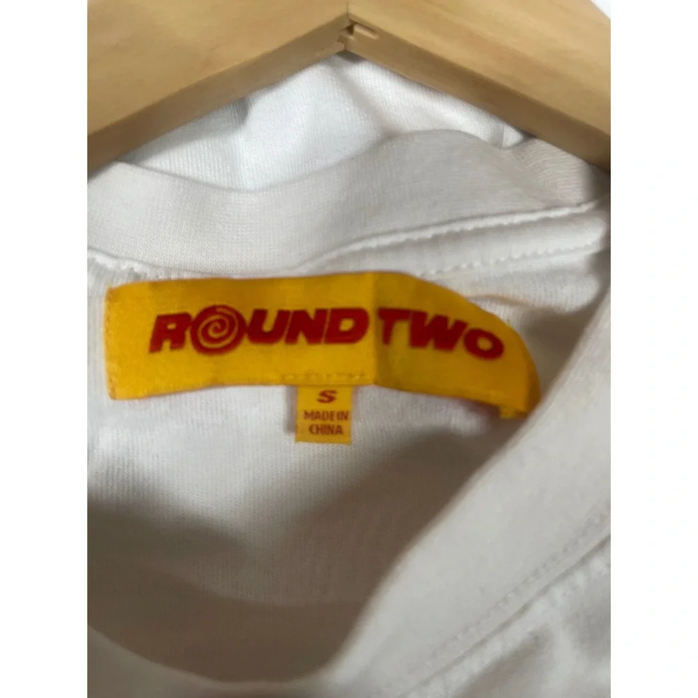 Round Two Graphic T Shirt Landscape Nature White Mens Small S